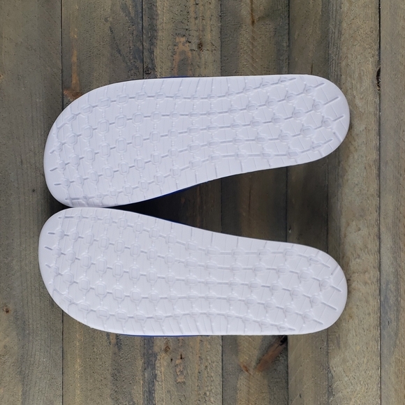 adidas Adilette Boost Men's Slides Sandals Royal Blue, White Supreme Cushioning - Picture 6 of 9